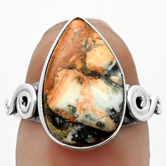 Natural Maligano Jasper - Indonesia Ring size-7 SDR171082 R-1315, 11x18 mm