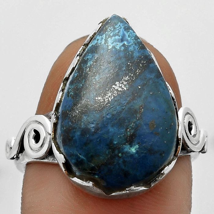 Natural Shattuckite - USA Ring size-8 SDR171109 R-1315, 13x19 mm