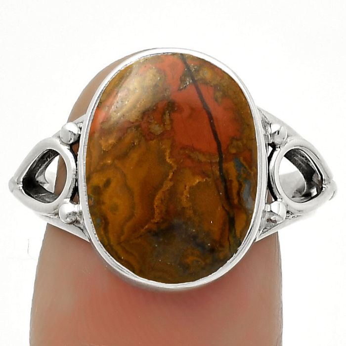 Natural Rare Cady Mountain Agate Ring size-7.5 SDR171138 R-1224, 12x15 mm