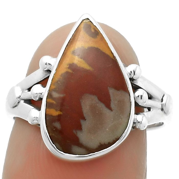 Natural Noreena Jasper Ring size-7.5 SDR172235 R-1003, 10x16 mm