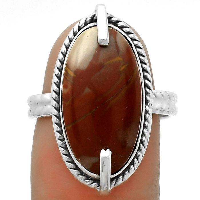 Natural Noreena Jasper Ring size-7.5 SDR172273 R-1635, 10x19 mm