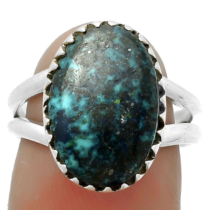 Natural Shattuckite - USA Ring size-7 SDR172360 R-1210, 11x16 mm