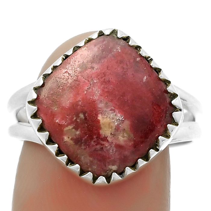 Natural Pink Thulite - Norway Ring size-9 SDR172366 R-1210, 14x14 mm