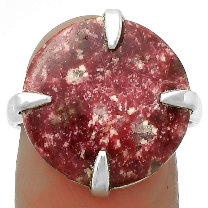 Natural Pink Thulite - Norway Ring size-7.5 SDR172395 R-1305, 18x18 mm