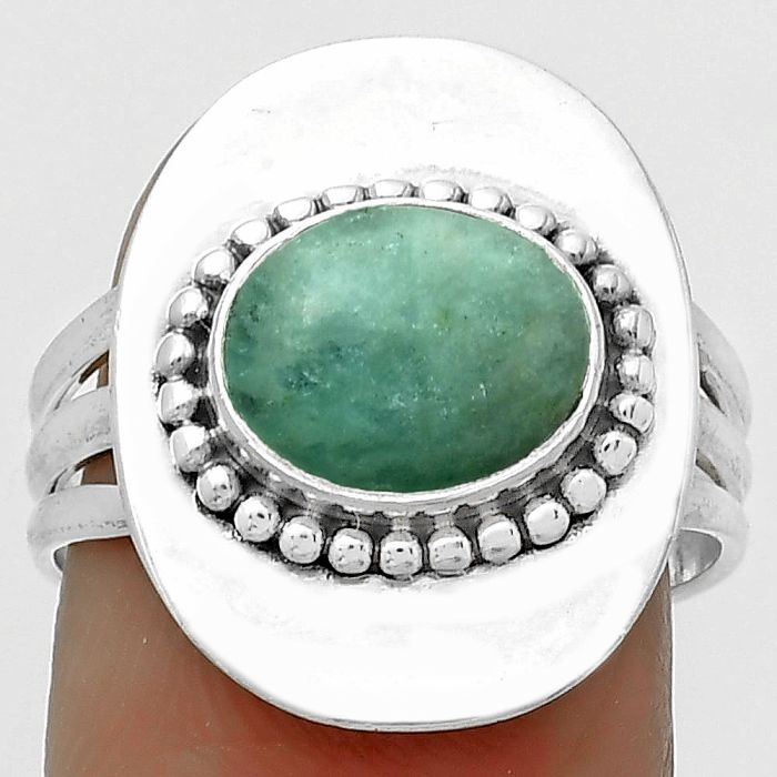 Natural Paraiba Amazonite Ring size-8 SDR172437 R-1458, 8x10 mm