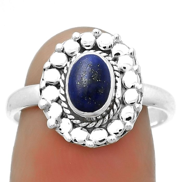 Natural Lapis - Afghanistan Ring size-7.5 SDR173290 R-1399, 5x7 mm