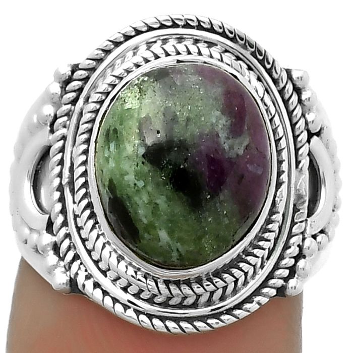 Natural Ruby Zoisite - Africa Ring size-7.5 SDR173412 R-1570, 10x12 mm