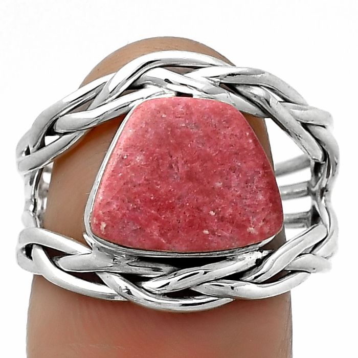 Natural Pink Thulite - Norway Ring size-7.5 SDR173781 R-1134, 10x12 mm