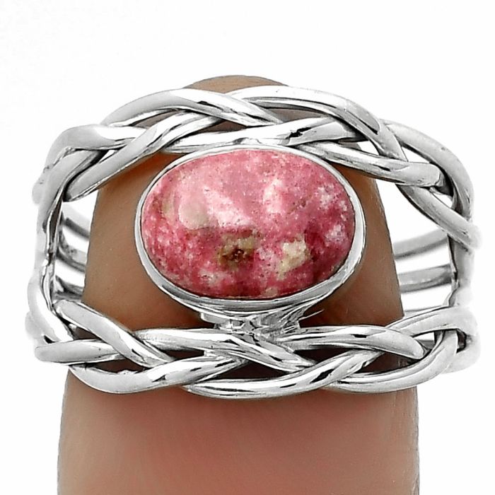 Natural Pink Thulite - Norway Ring size-9 SDR173801 R-1134, 7x10 mm