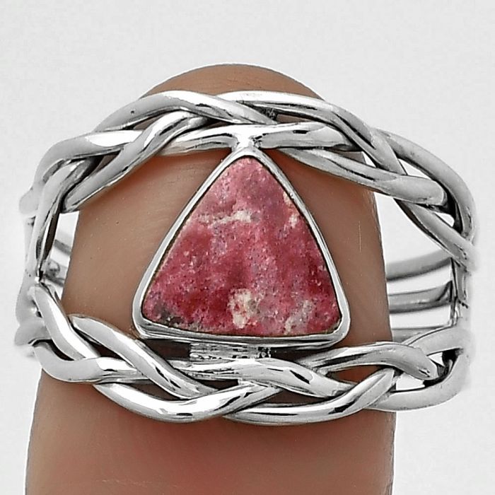 Natural Pink Thulite - Norway Ring size-9 SDR173820 R-1134, 9x9 mm