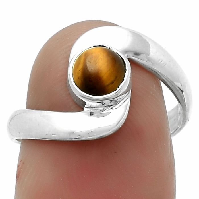 Natural Tiger Eye - Africa Ring size-7 SDR174146 R-1232, 6x6 mm