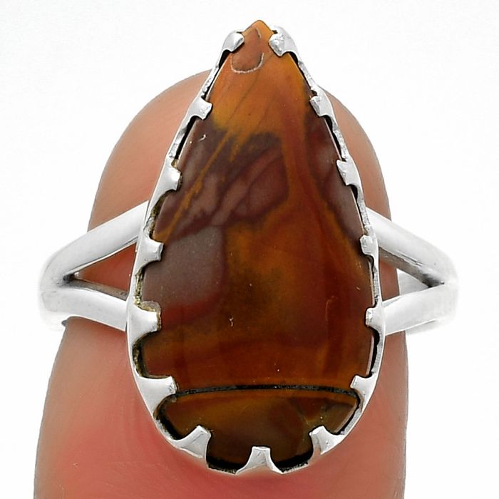 Natural Noreena Jasper Ring size-7.5 SDR174326 R-1210, 11x20 mm