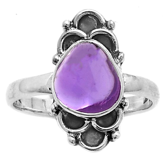 Natural Amethyst Cab - Brazil Ring size-7 SDR174465 R-1104, 8x9 mm