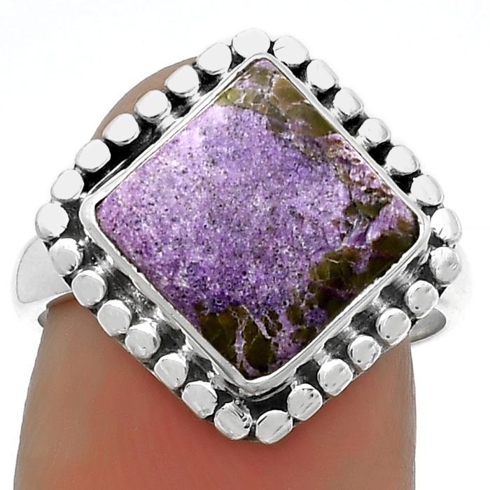 Natural Purpurite - South Africa Ring size-7.5 SDR174566 R-1071, 10x10 mm