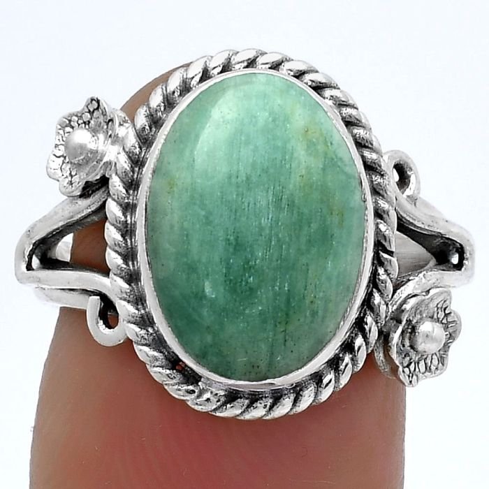 Natural Paraiba Amazonite Ring size-7 SDR174754 R-1345, 10x14 mm