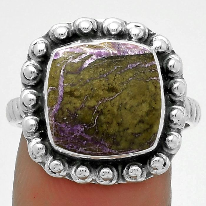 Natural Purpurite - South Africa Ring size-8.5 SDR175041 R-1124, 12x12 mm