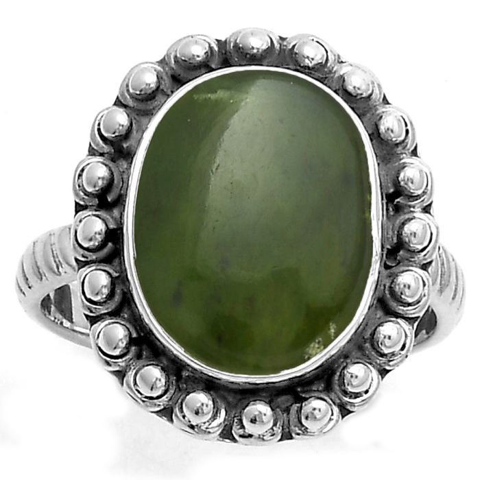 Natural Chrome Chalcedony Ring size-8 SDR175050 R-1124, 11x14 mm