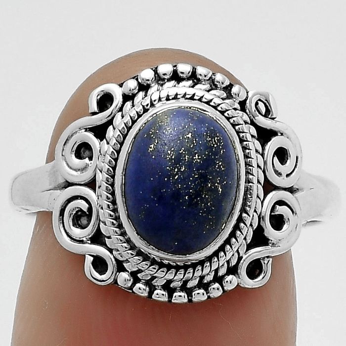 Natural Lapis - Afghanistan Ring size-8 SDR175168 R-1282, 7x9 mm