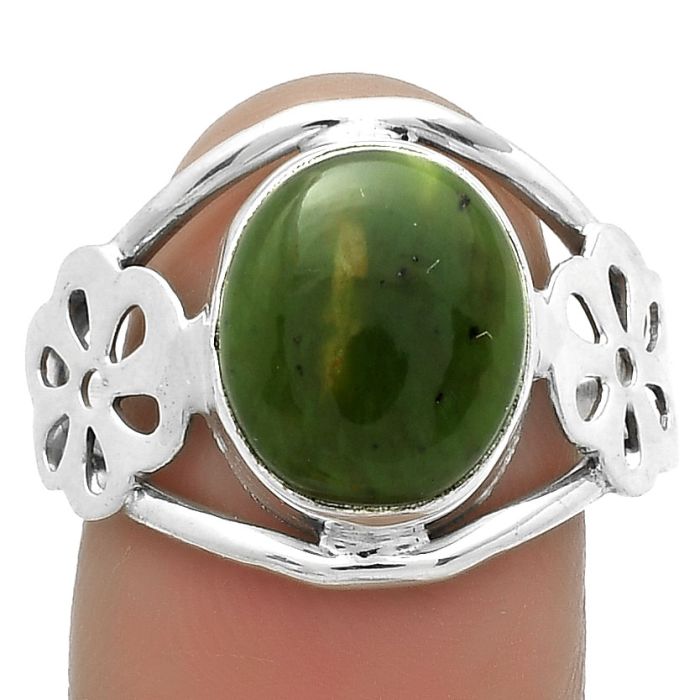 Natural Chrome Chalcedony Ring size-8 SDR175519 R-1497, 10x12 mm