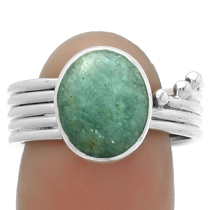 Natural Paraiba Amazonite Ring size-9 SDR175567 R-1492, 10x12 mm