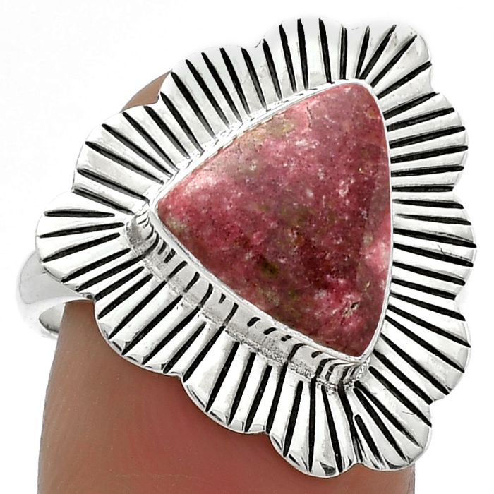 Natural Pink Thulite - Norway Ring size-9 SDR175616 R-1086, 10x12 mm