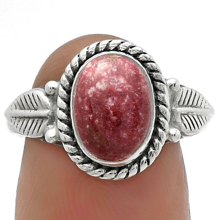 Natural Pink Thulite - Norway Ring size-7.5 SDR175642 R-1403, 7x10 mm