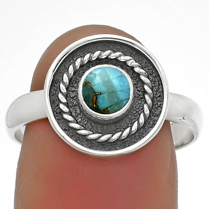 Copper Blue Turquoise - Arizona Ring size-9 SDR175697 R-1439, 5x5 mm