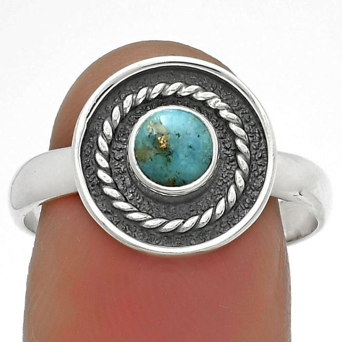 Copper Blue Turquoise - Arizona Ring size-9 SDR175698 R-1439, 5x5 mm