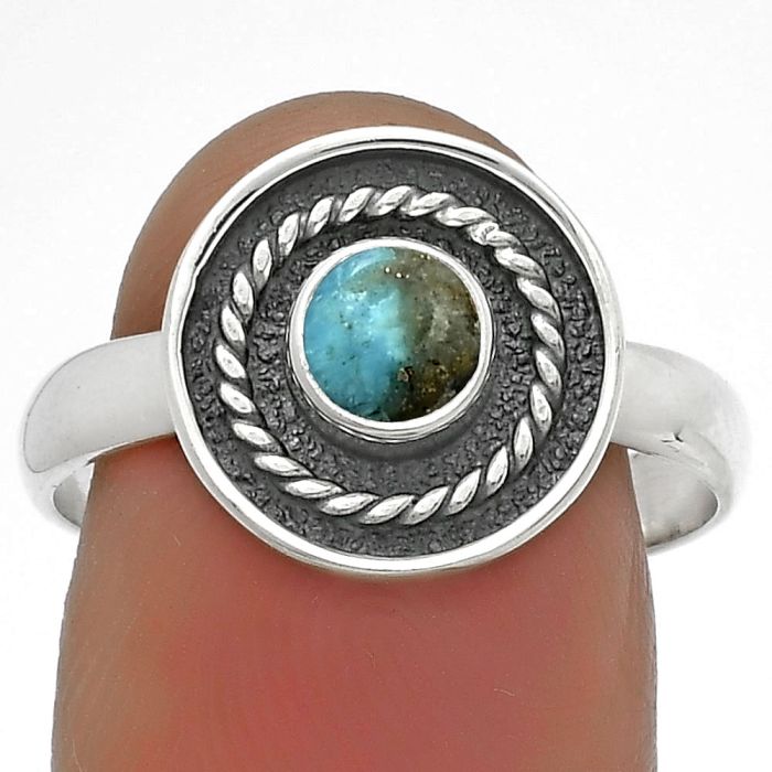 Copper Blue Turquoise - Arizona Ring size-9 SDR175699 R-1439, 5x5 mm