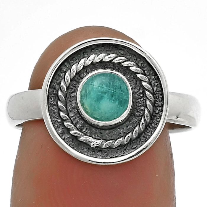 Natural Paraiba Amazonite Ring size-7 SDR175703 R-1439, 5x5 mm