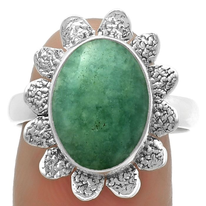 Natural Paraiba Amazonite Ring size-8.5 SDR175748 R-1241, 10x14 mm