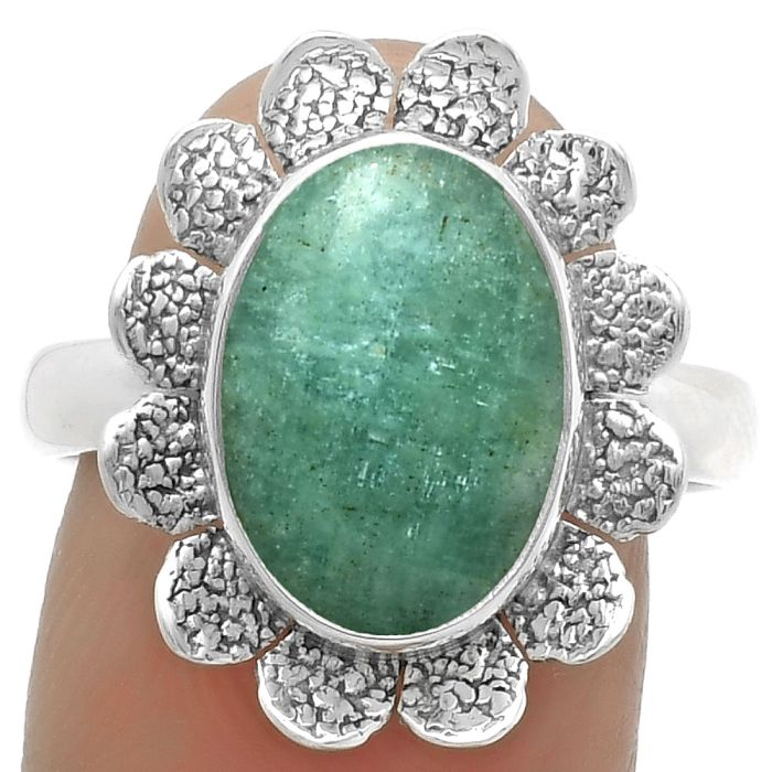 Natural Paraiba Amazonite Ring size-9 SDR175751 R-1241, 10x14 mm