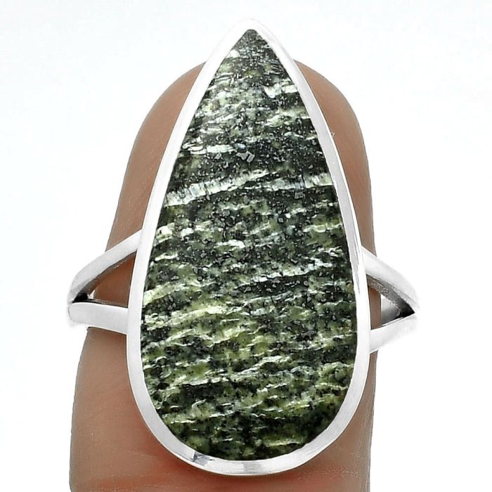 Natural Chrysotile Ring size-7.5 SDR175880 R-1005, 12x25 mm