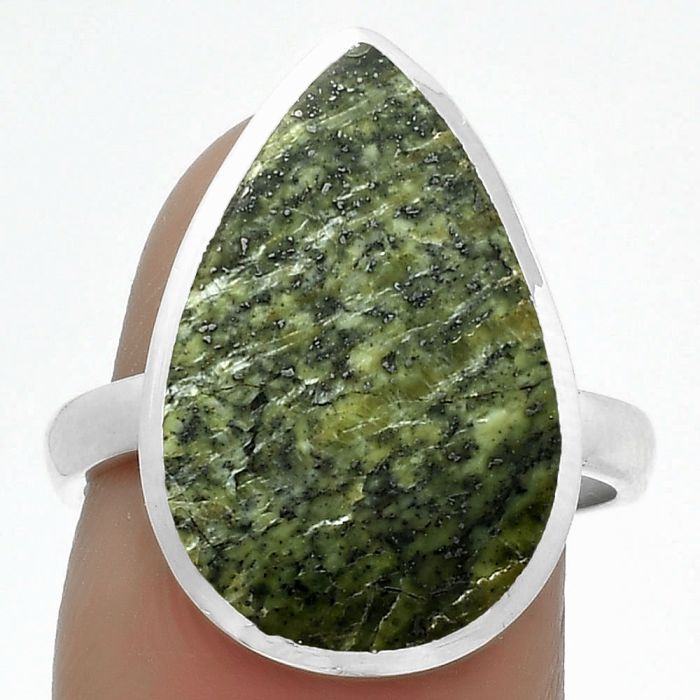 Natural Chrysotile Ring size-8 SDR175919 R-1004, 13x20 mm