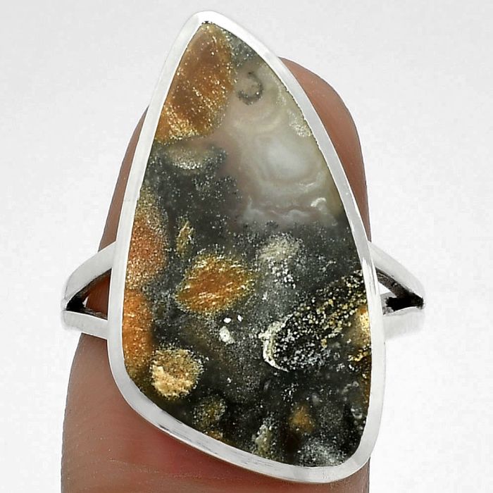 Natural Tabu Jasper Ring size-8 SDR175935 R-1005, 13x25 mm