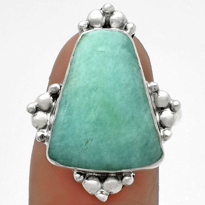 Natural Paraiba Amazonite Ring size-8 SDR176019 R-1127, 14x18 mm