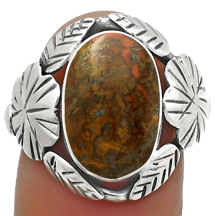 Southwest Design - Rare Cady Mountain Agate Ring size-8 SDR176242 R-1352, 9x14 mm