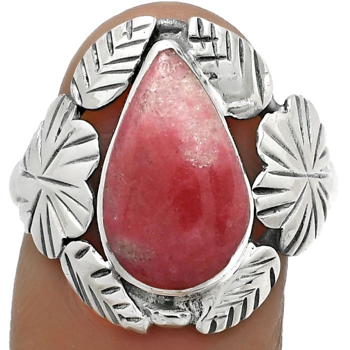 Southwest Design - Pink Thulite Ring size-7 SDR176253 R-1352, 9x15 mm