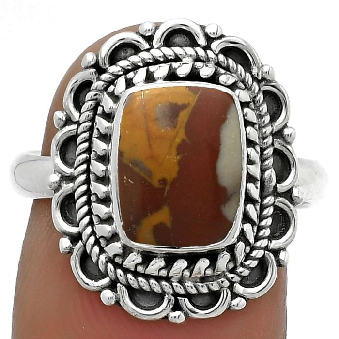 Natural Noreena Jasper Ring size-7.5 SDR176508 R-1256, 8x10 mm