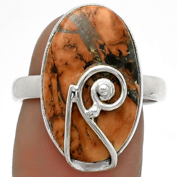 Natural Maligano Jasper - Indonesia Ring size-8 SDR177366 R-1478, 12x20 mm