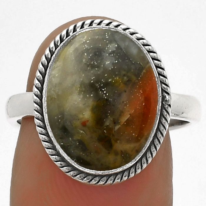 Natural Tabu Jasper Ring size-8.5 SDR177450 R-1009, 11x14 mm