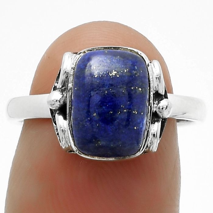 Natural Lapis - Afghanistan Ring size-7.5 SDR177712 R-1198, 7x10 mm