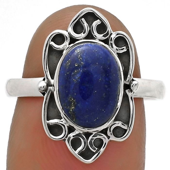 Natural Lapis - Afghanistan Ring size-7.5 SDR177922 R-1226, 7x10 mm