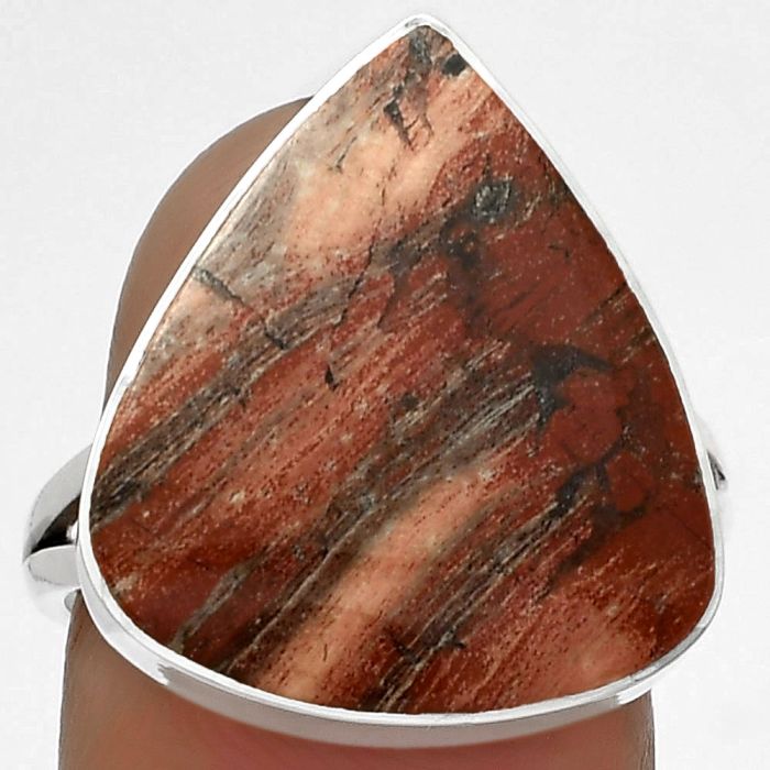 Natural Snake Skin Jasper Ring size-8.5 SDR177994 R-1002, 17x20 mm