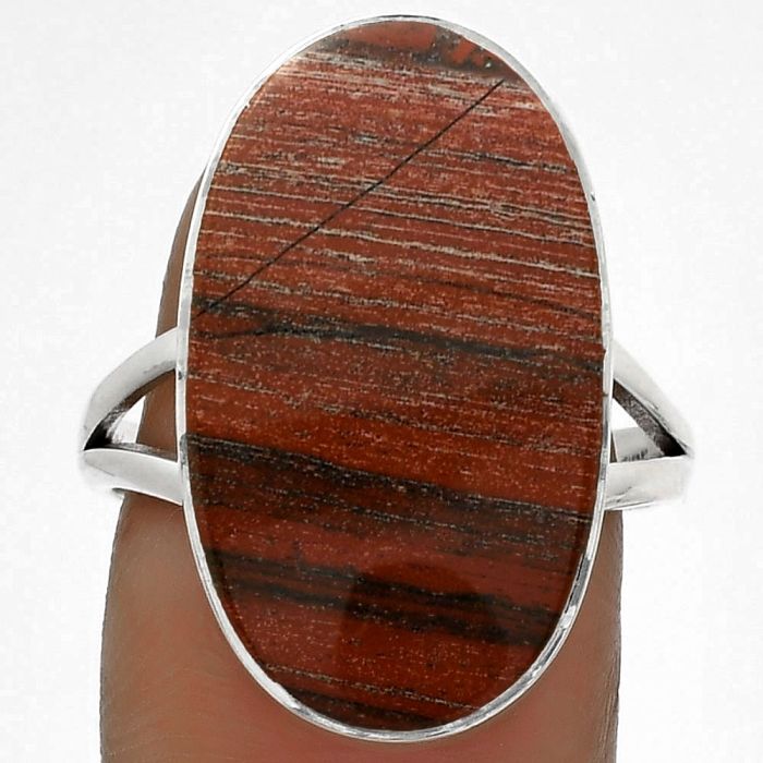 Natural Snake Skin Jasper Ring size-8.5 SDR178141 R-1002, 13x23 mm