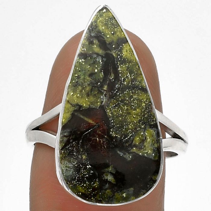 Dragon Blood Stone - South Africa Ring size-8.5 SDR178166 R-1002, 12x24 mm