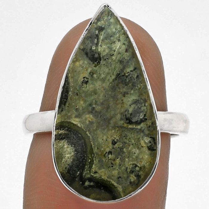 Natural Star Galaxy Jasper Ring size-7.5 SDR178239 R-1001, 12x22 mm