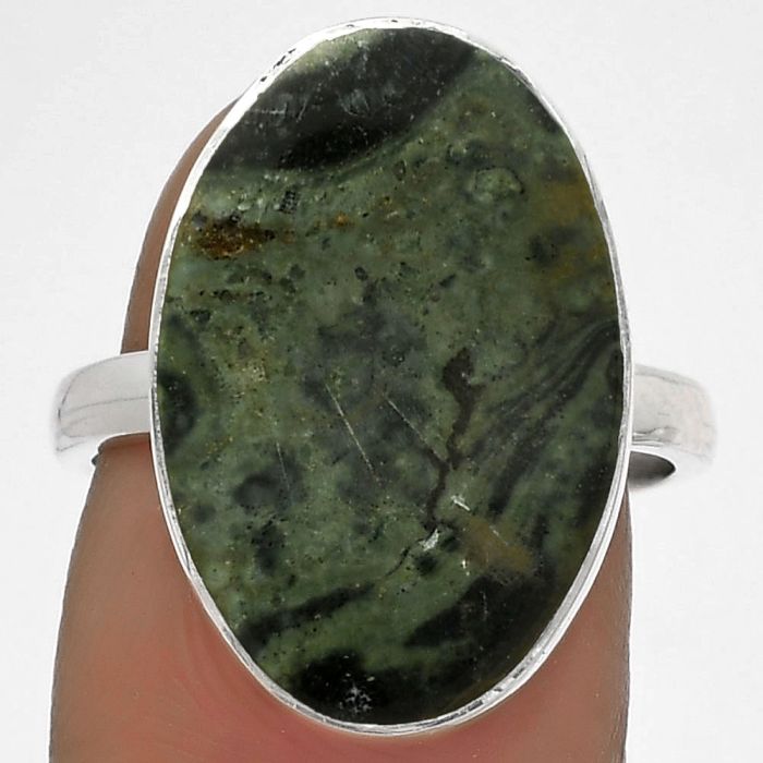 Natural Star Galaxy Jasper Ring size-7.5 SDR178241 R-1001, 13x20 mm