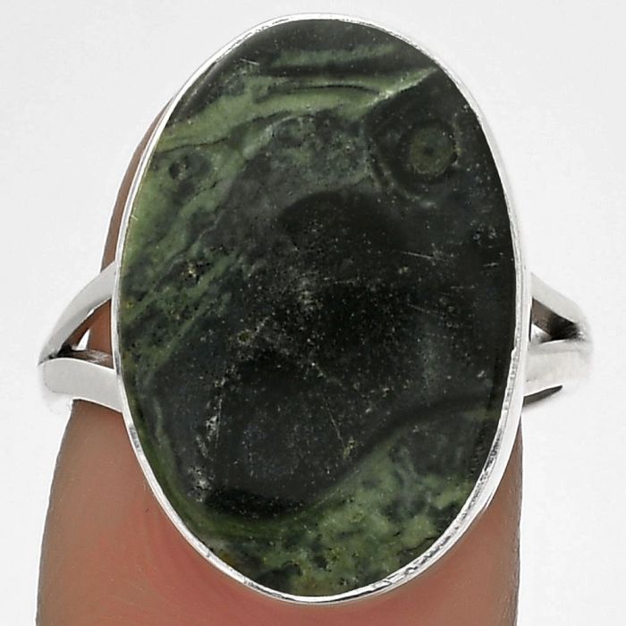 Natural Star Galaxy Jasper Ring size-7.5 SDR178303 R-1002, 14x20 mm