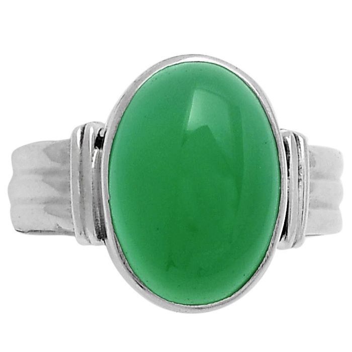 Natural Green Onyx Ring size-7 SDR178681 R-1470, 10x14 mm